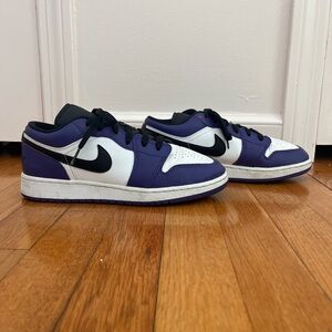 Nike Air Jordan Low Court Purple- 7Y (fits Women’s Size 8)